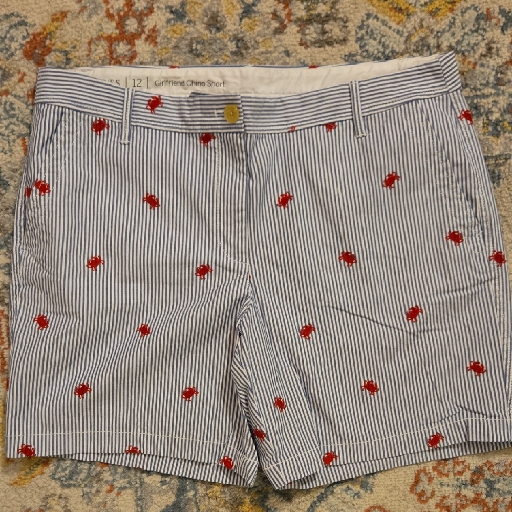 Talbots Blue and White Bermuda Shorts with Classic Stripes